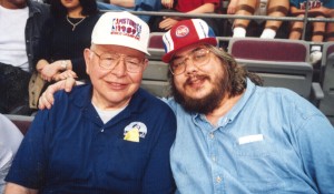 My father & I at a Piston's game