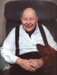 Melvin Edward Hall with foster dog Shemp